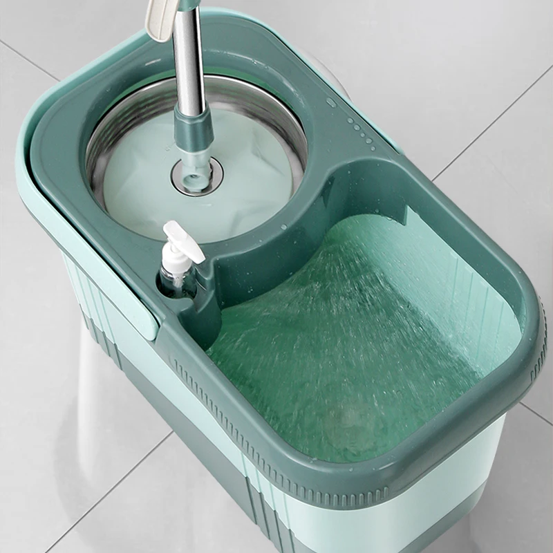 China Manufacture Long Telescopic Handle 360 Spin Plastic Mopper Floor Cleaning Mop With Bucket