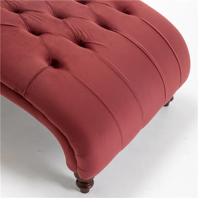 
European single seat hot-selling chaise lounge with the dark brown gourd feets 