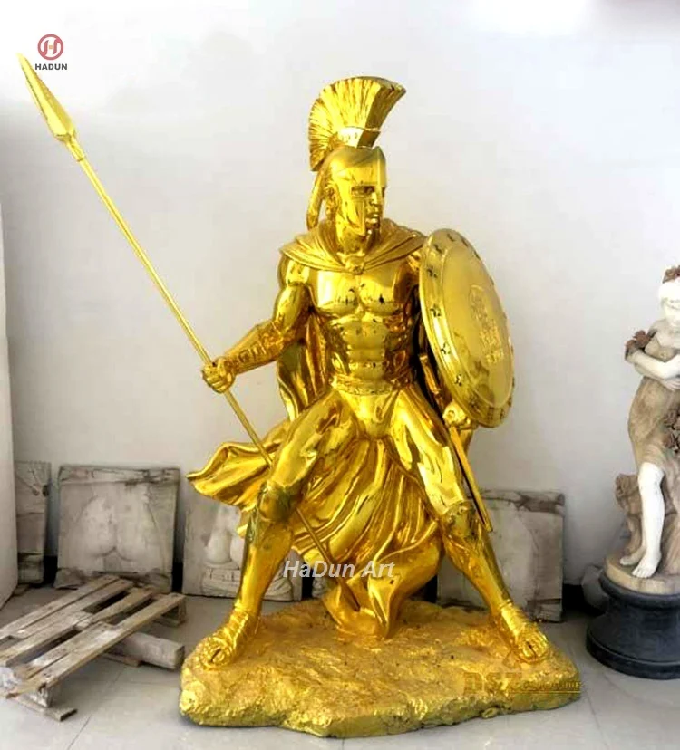 Customized Large Western Style Outdoor Garden Bronze Greek Woman Warrior Statue Sculpture