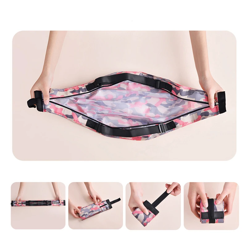 Wholesale Foldable Large Capacity Travel Portable Shopping Bag Creative Design Strong Load-bearing Thick Fashion Convenient Bag