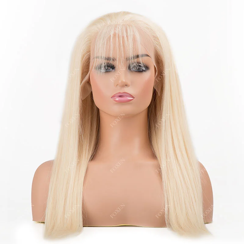 Ready to Ship Human Hair Wigs Lace Cuticle Aligned 613 Russian Hair Wig for White Honey Blond 613 Full Lace Wig Guangzhou