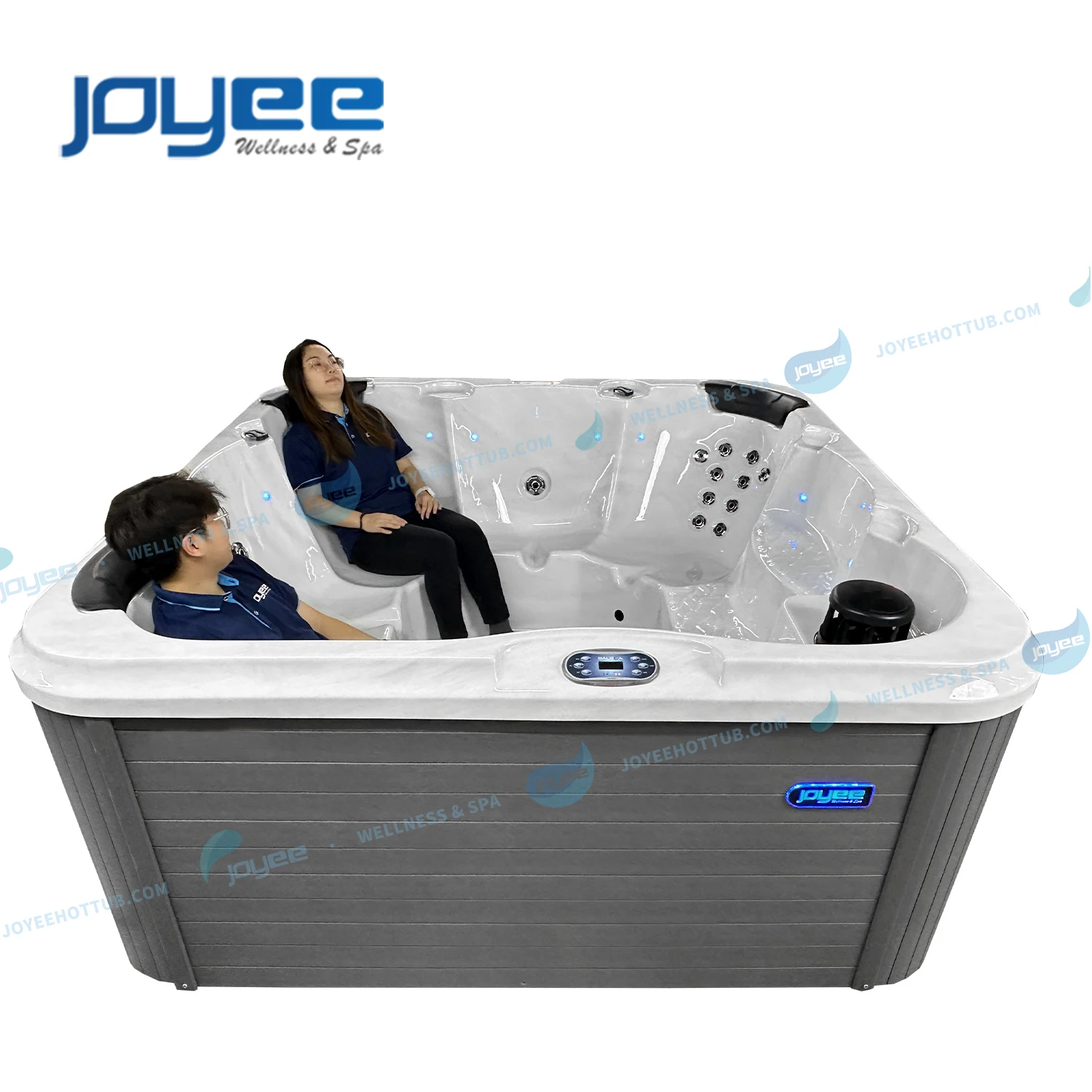 JOYEE 5 person garden outdoor balboa spa hot tub foot spa bath massage whirlpool outdoor spa bath jacuzzier with cover bluetooth