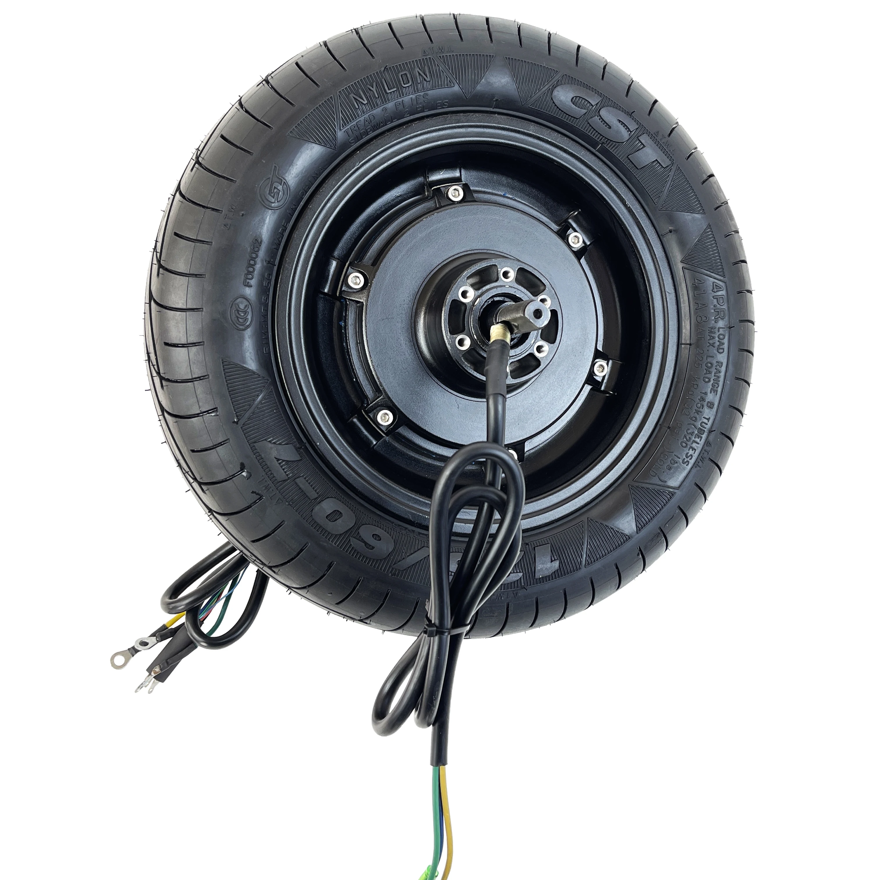 High speed DC brushless 13 Inch Double Outlet 60V 72V 96V 7000W 170km/h electric hub motor with off-road tire