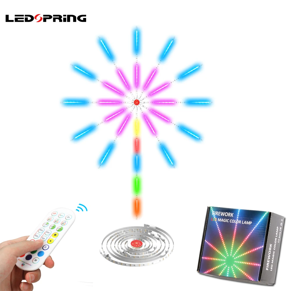 Remote&Sound Control Firework LED Strip Light decoration Music Sync Sound Running Explosion lamp for Bar Party Atmosphere