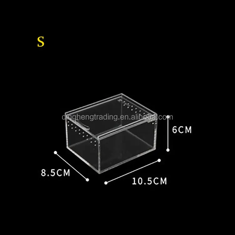 
New Design Pet Cage Reptiles Carrier Detachable Acrylic Terrarium for snake, lizard and spider 