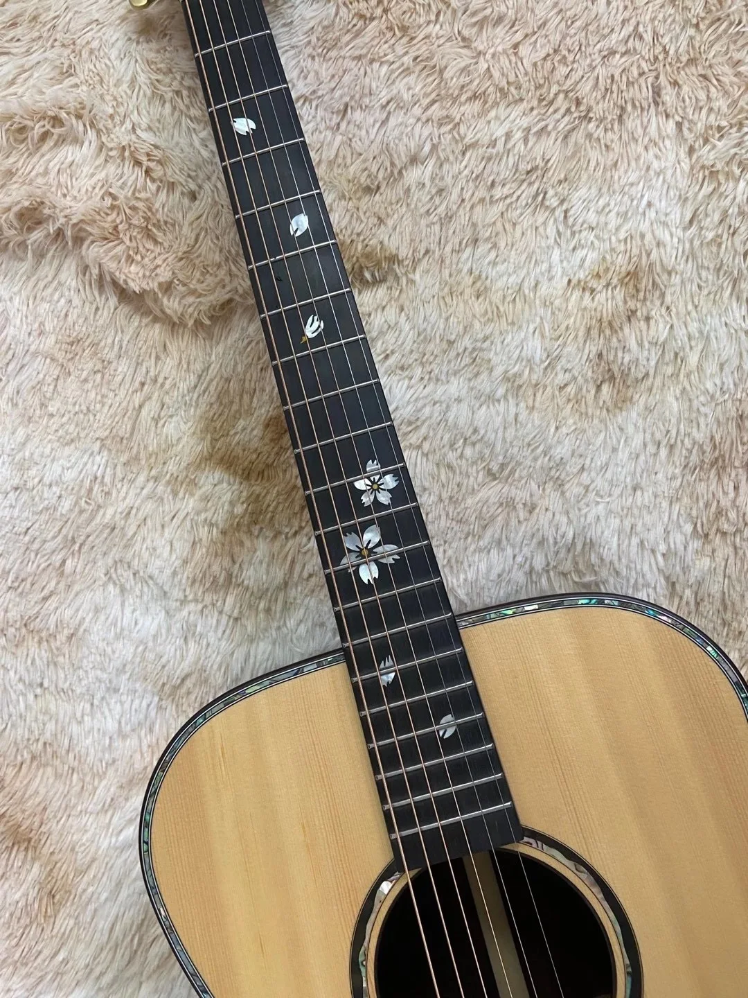  Geake O006 40 дюймов Полностью прочная ручная гитара высокого качества Акустическая Adirondack spruce