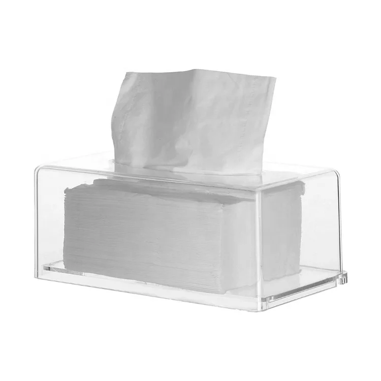 Cheap Bathroom Acrylic Facial Tissue Box Holder Acrylic Napkin Holder