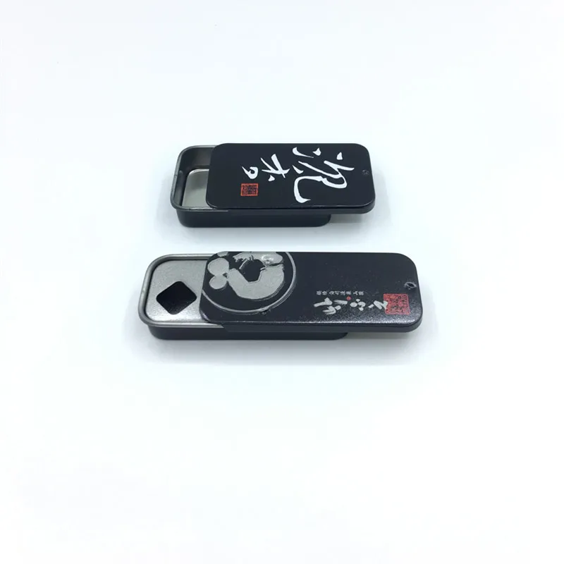 High quality rectangle shaped tin metal  mint candy box with slip lid