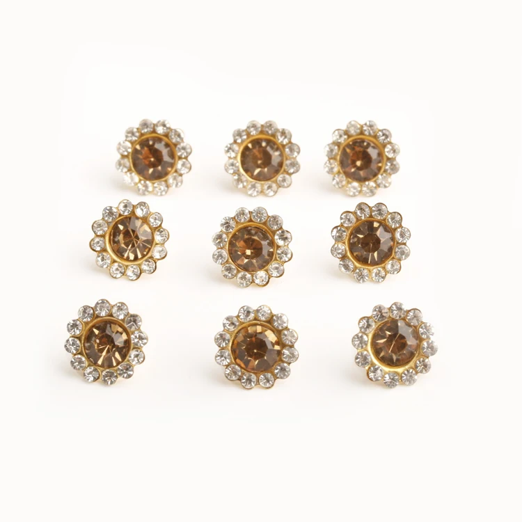 Multifunction Different Sizes Jeans Metal Rivets Sunflower Crystal Stud Rhinestone Rivet Studs For Leather