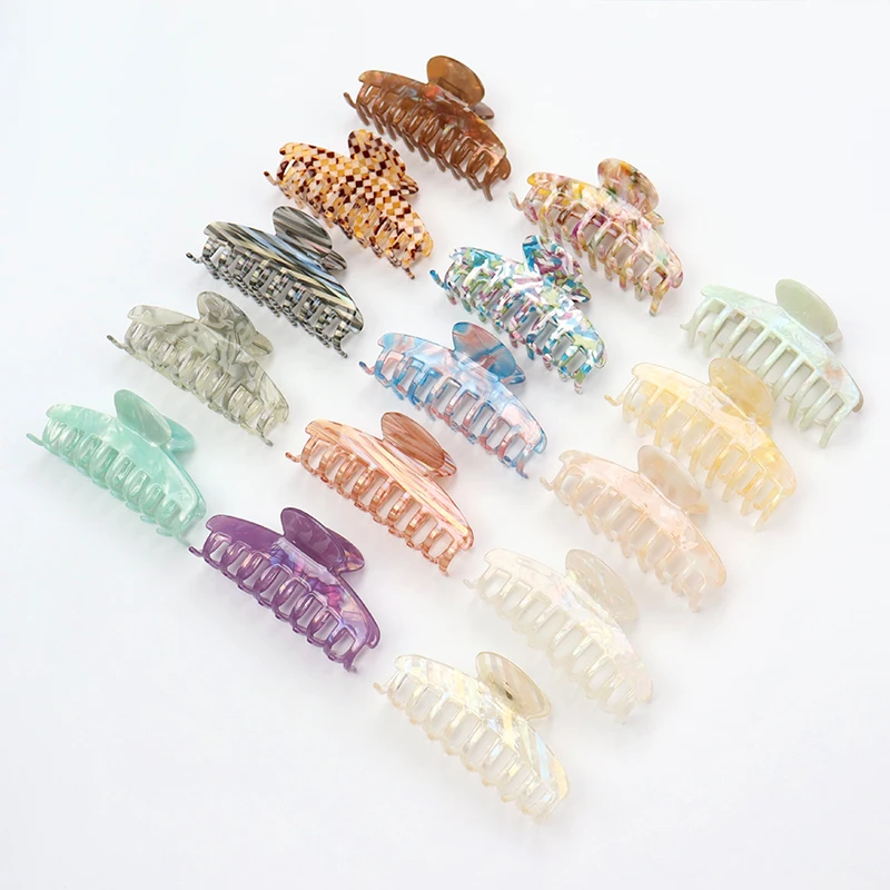 Wholesale Acetate Grip Geometry New Style New Version Ornaments Maiden Hair Claw Clips Style Accessories for Girls