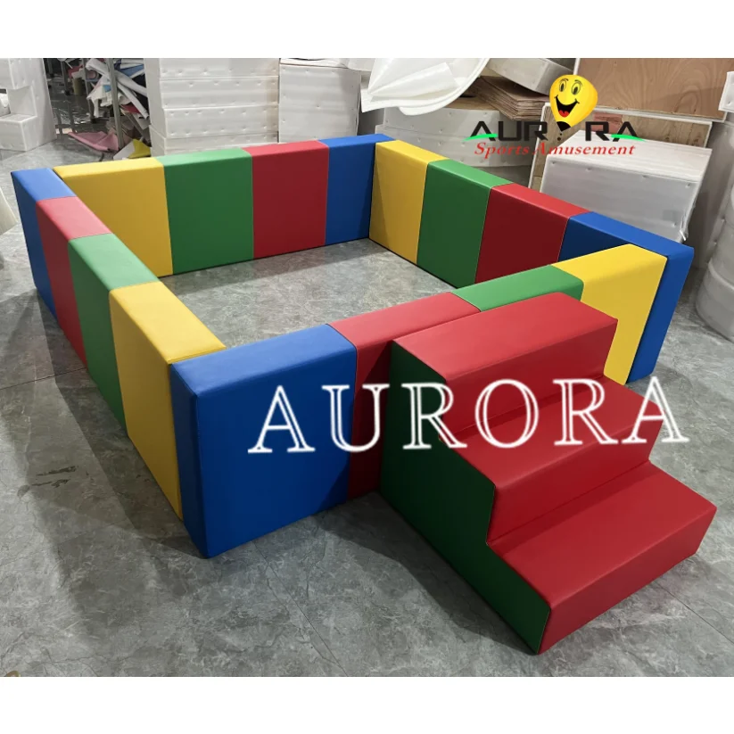 indoor Commercial colorful playground outdoor inflatable soft play ball pool pit with slide Climbing Training  for kids