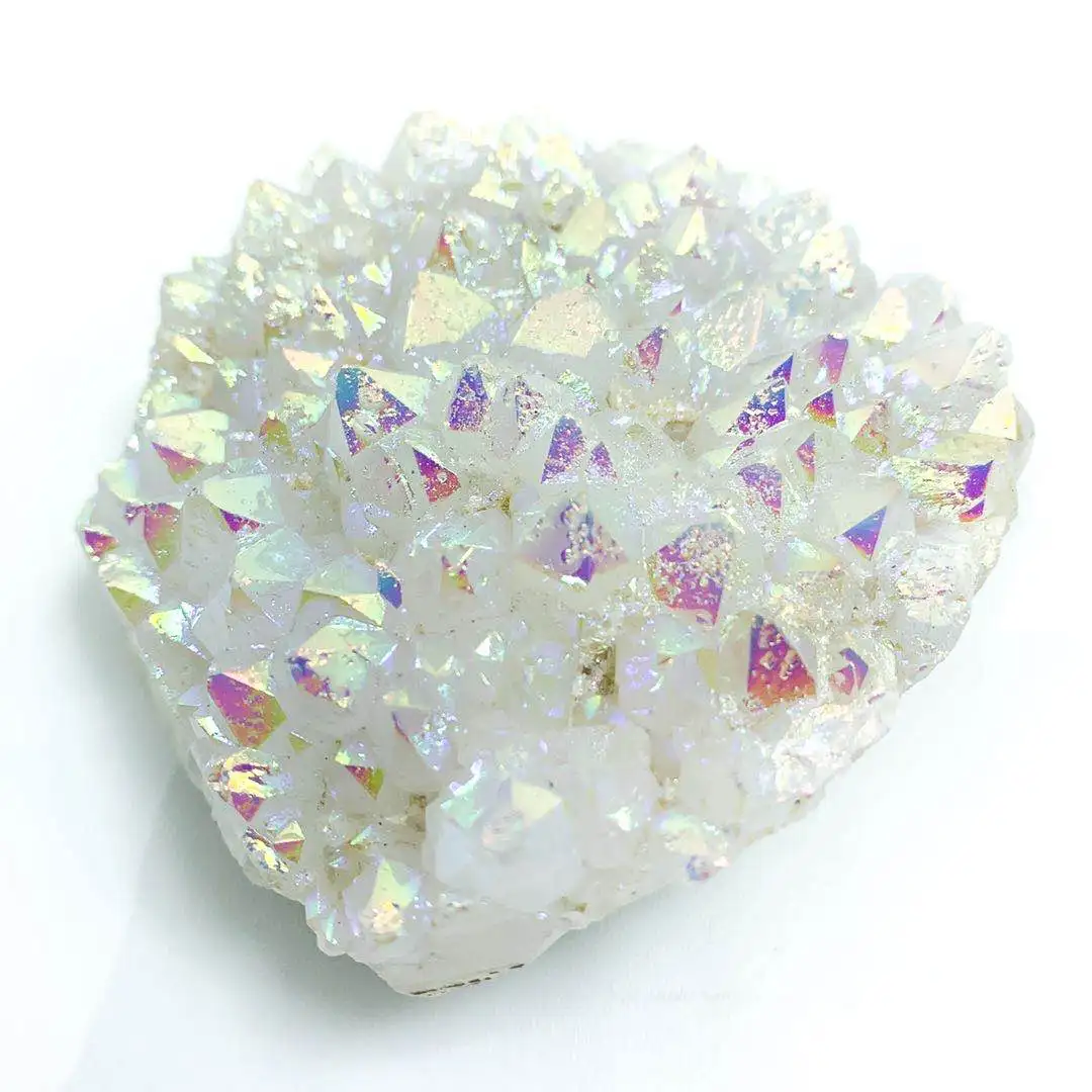 Aura angel shiny crystal cluster electroplating quartz crystal flower for gift decoration