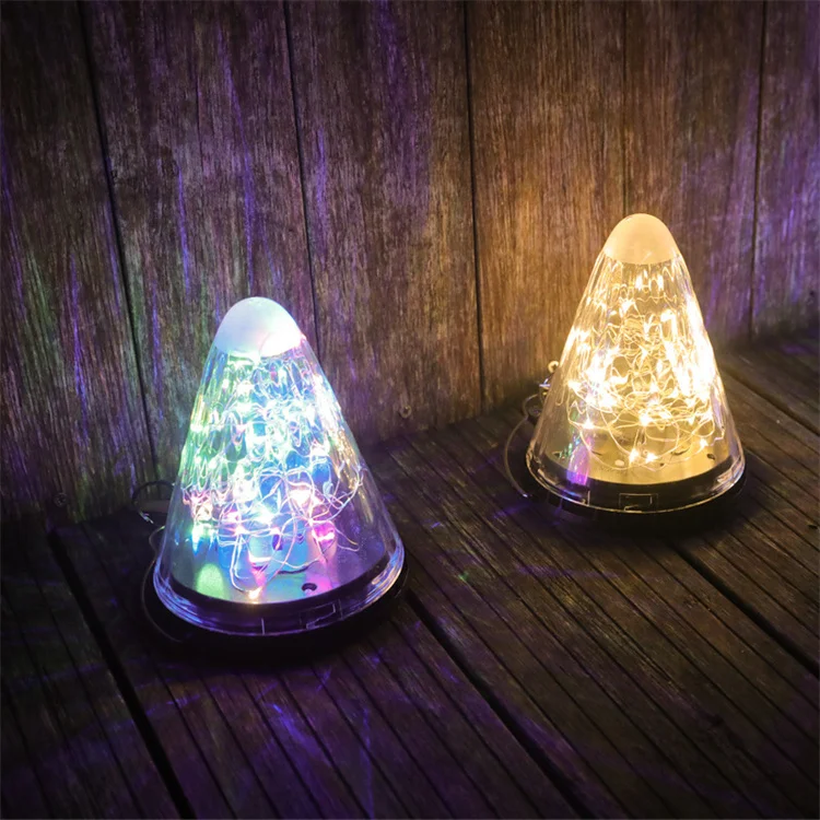 House Garden Lighting Solar Cone-Shaped Hanging Light Warm White Colorful Outdoor Party Wedding Decoration Solar Led Lights