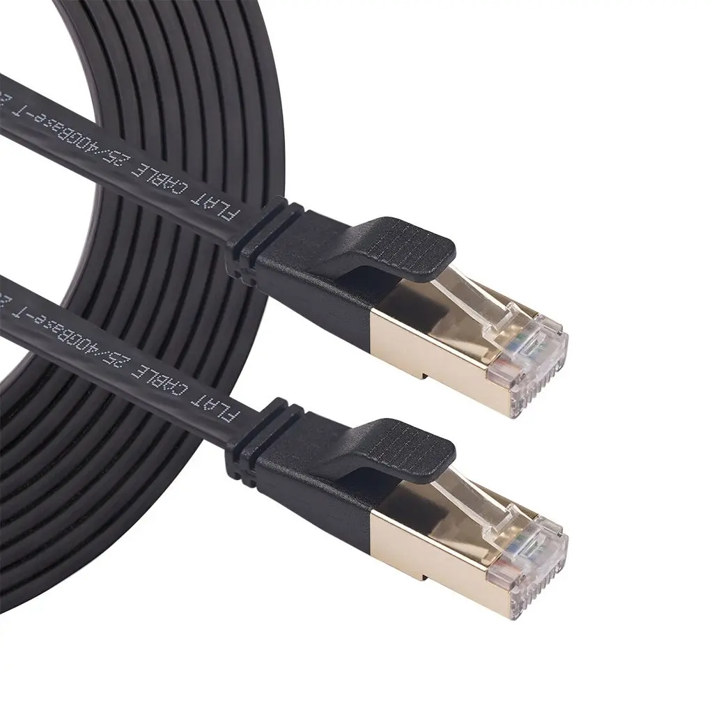 Amazom 40Gbps Gold-Plated RJ45 Connector Braided Shielding Network Cat8 Cable for Computer Router Streaming