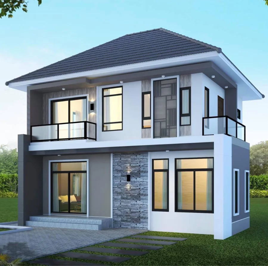 Modern prefab home luxury prefab steel vila  prefabricated steel building