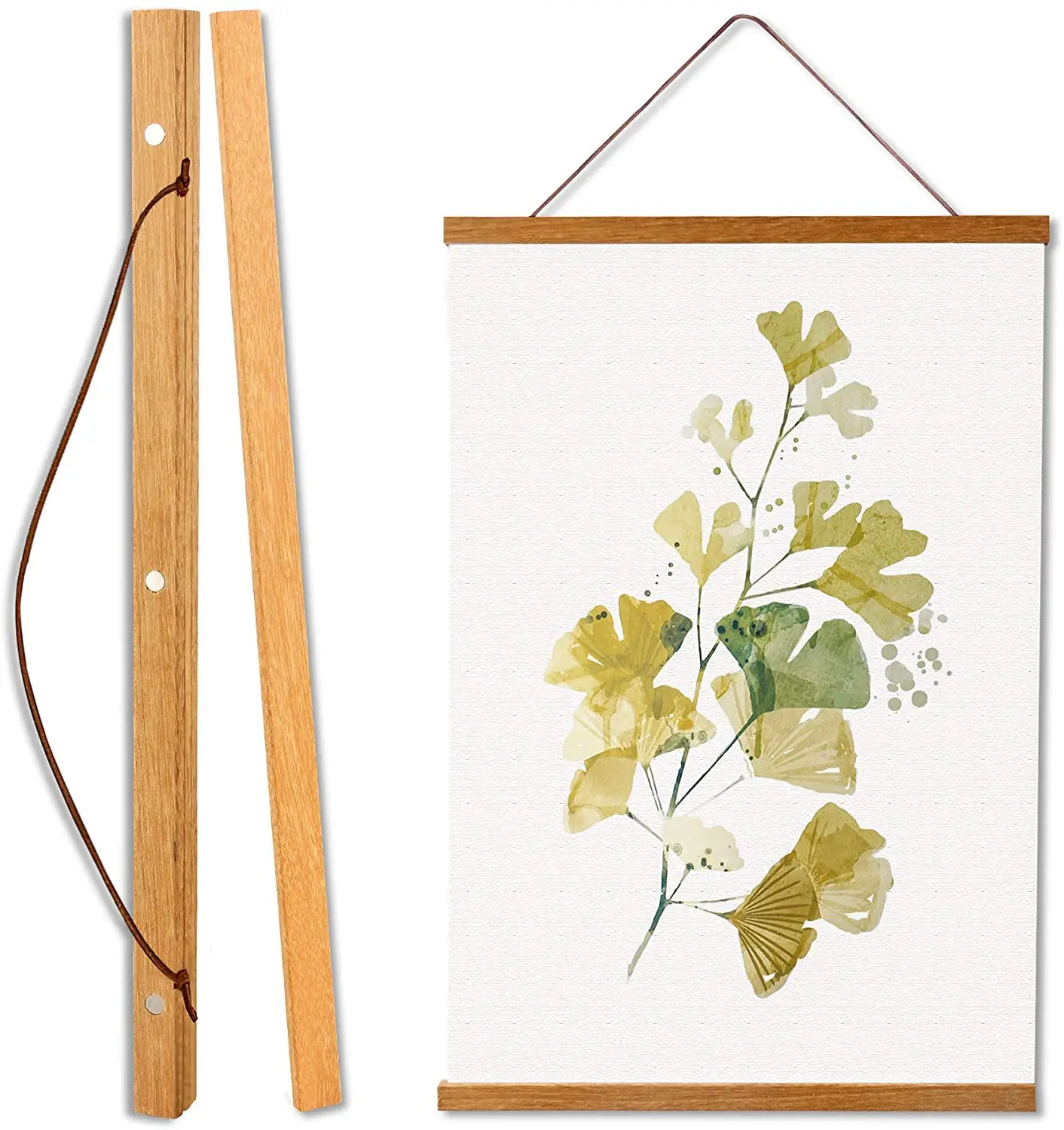 DIY Assemble Frame Magnetic Poster Hanger Timber Photo Picture Wall Frame Hanging Wooden Display PE Bag Wood Painting photos