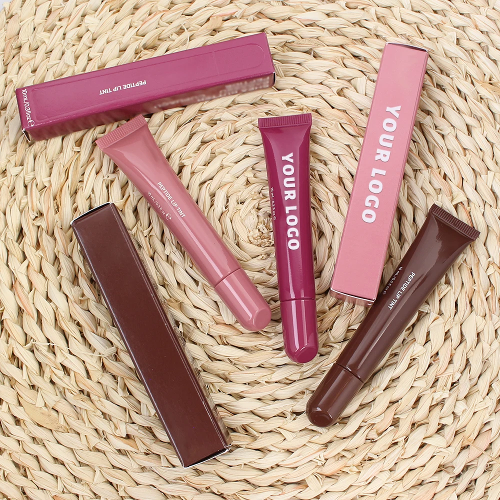 Factory Wholesale Vegan Organic Lip Butter Balm Pink Sugar Custom Logo Squeeze Lip Gloss Tubes With Packaging