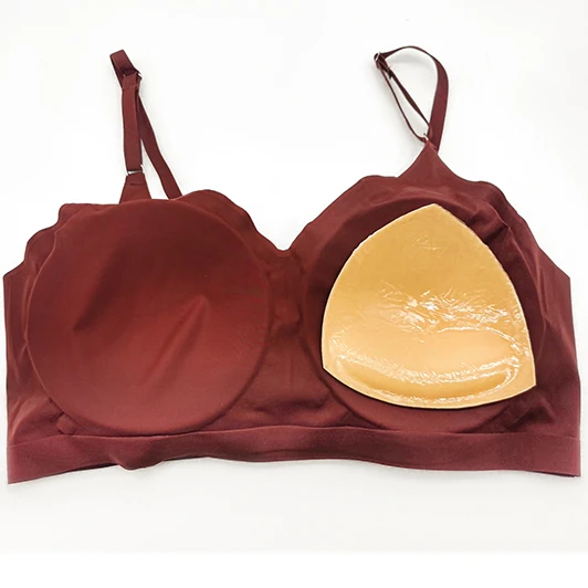 Women Bikini Invisible Bra Inserts Transparent Push Up Sponge Bra Pads Adhesive Triangle Foam Invisible Inserts