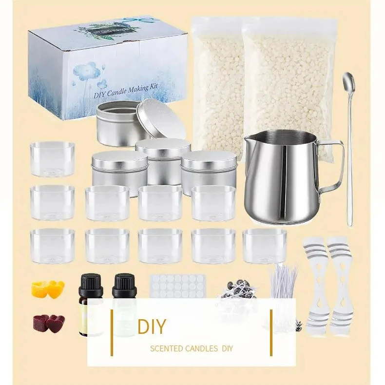 Suit DIY candles making kit set Wholesale super easy  handmade scented beeswax DIY candles making kit