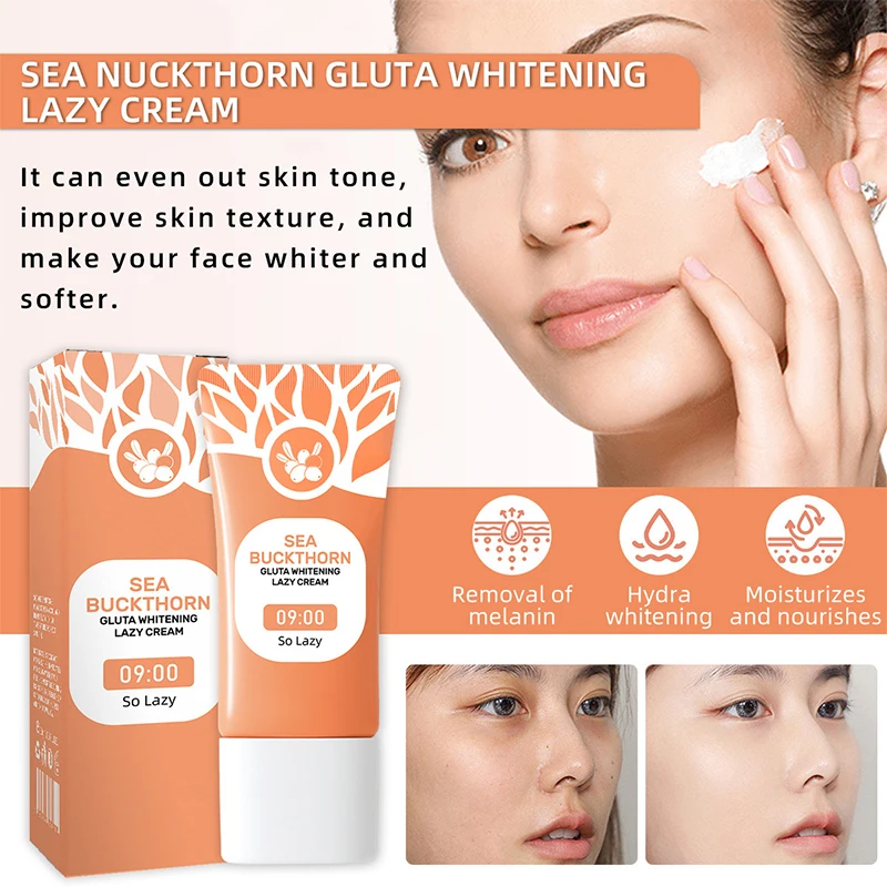 Face Whitening Sea Buckthorn Vc Cream Skin Lightening Cream Vitamin C E Moisturizing Face Creams For Women