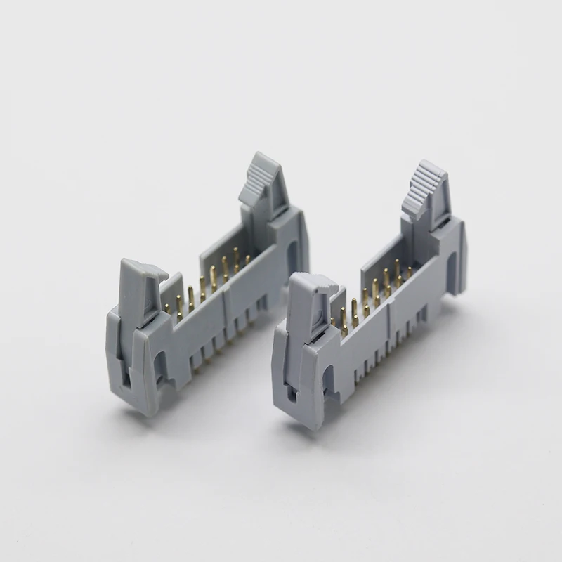 straight 2.54mm spacing height 27.5mm shrouded Ejector header for PCB board latched bo 2.54mm pitch ejector header connector