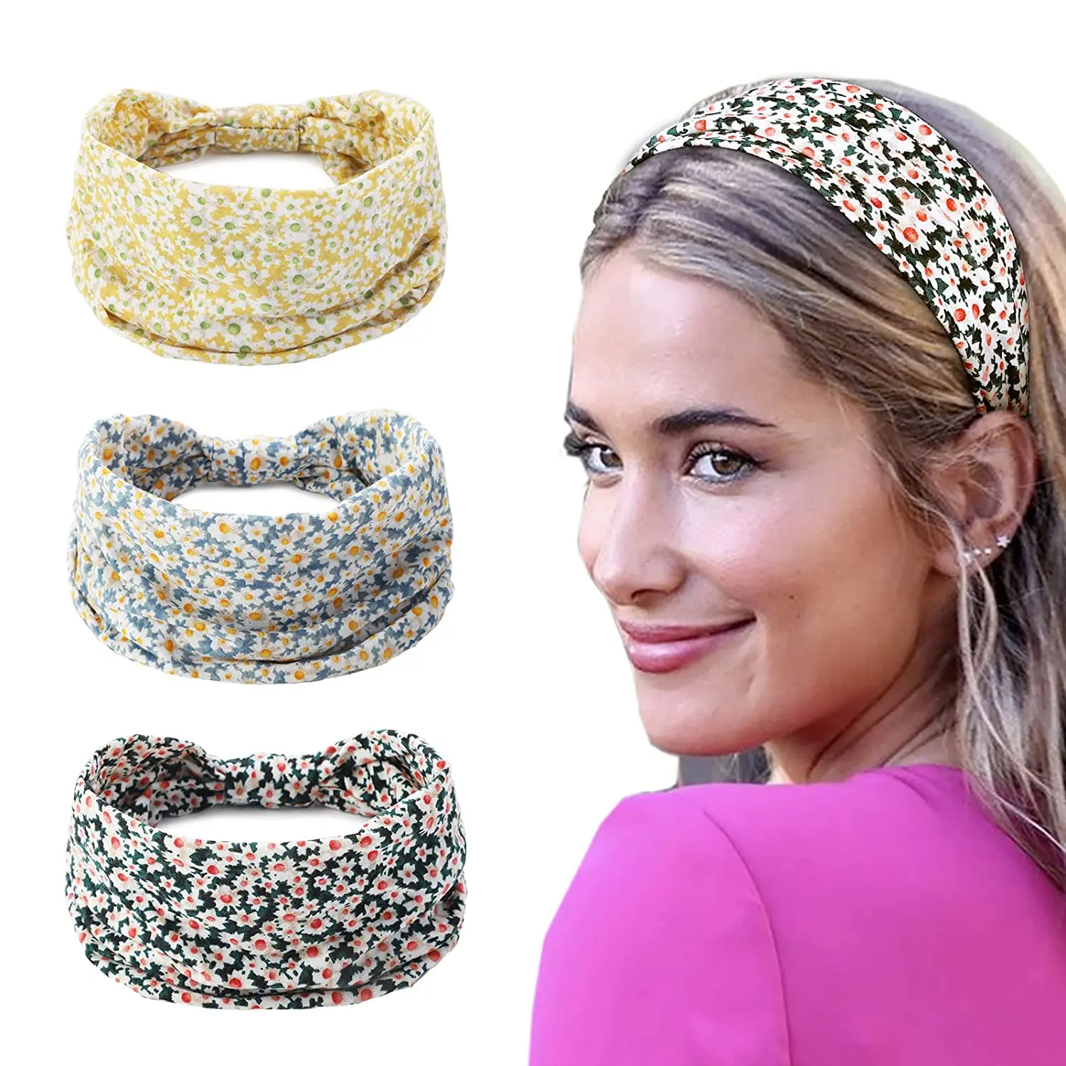 New Design Fashion Women Summer Style Headbands Bohemian Girl Cross Turban Bandage Bandanas Hairbands Hair Accessories