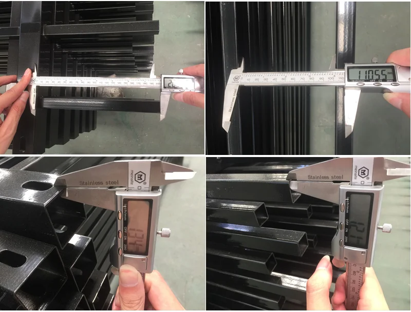 Best-Selling Powder Black Coated Galvanized Wrought Iron Steel Square Tube Designed Fence Driveway Gates Sport Fencing Pakistan