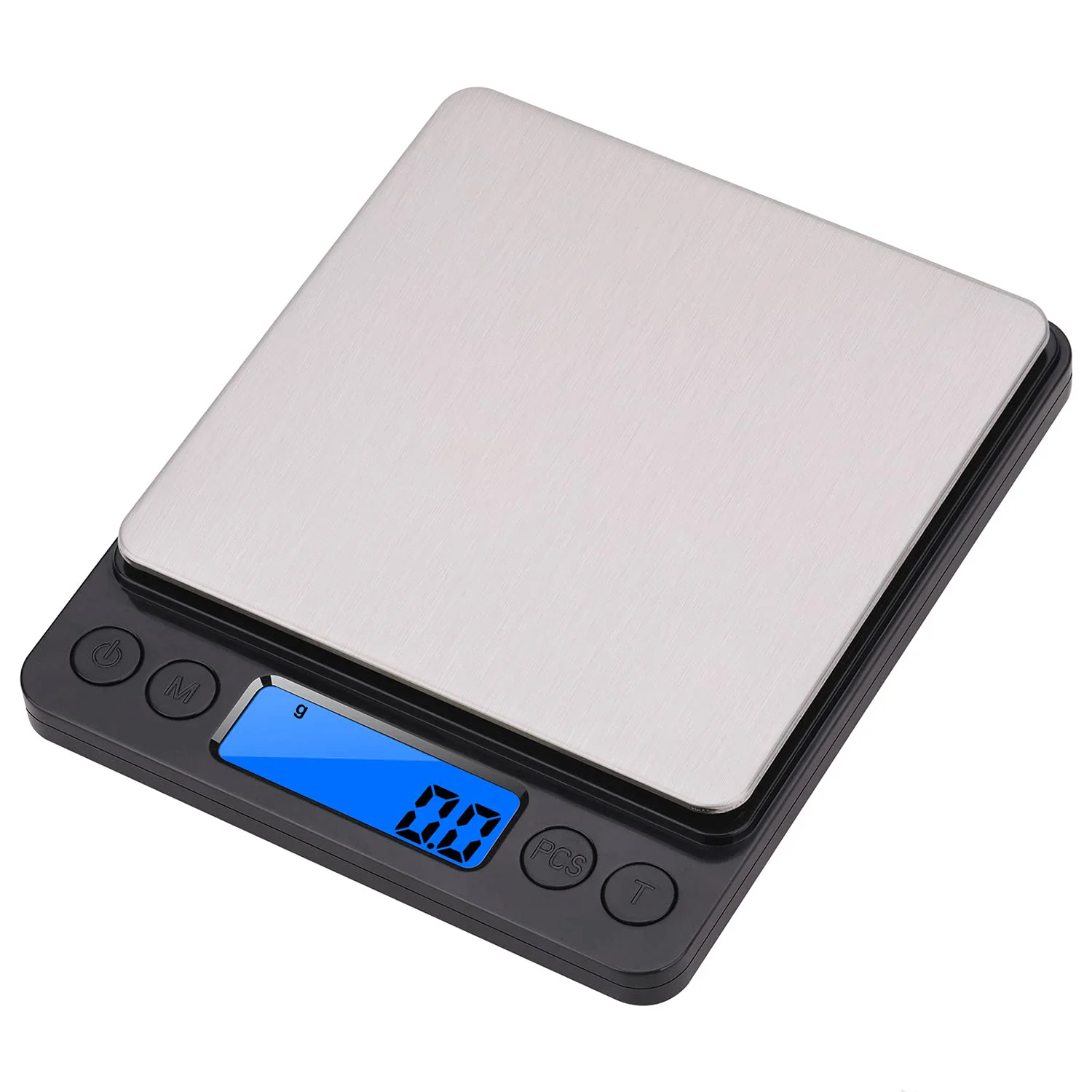 J&R High Quality Hand Held Unique Black Rectangle I2000 500g/0.01g Pocket Jewelry Measuring Weighing Precision Balance Scale