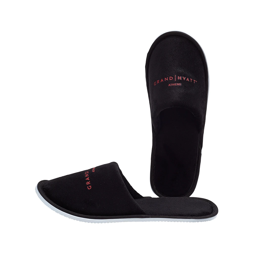 Hotel Supplies Customized Logo Closed Toe Disposable Slippers For Hotel