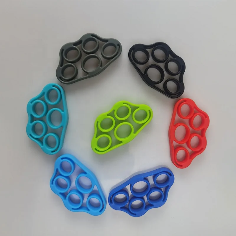 Wholesale 6.6lb 8.8lb 11lb Hand Grip Finger Extensor Puller Stretcher Resistance Bands Silicone Hand Finger Strength Trainer