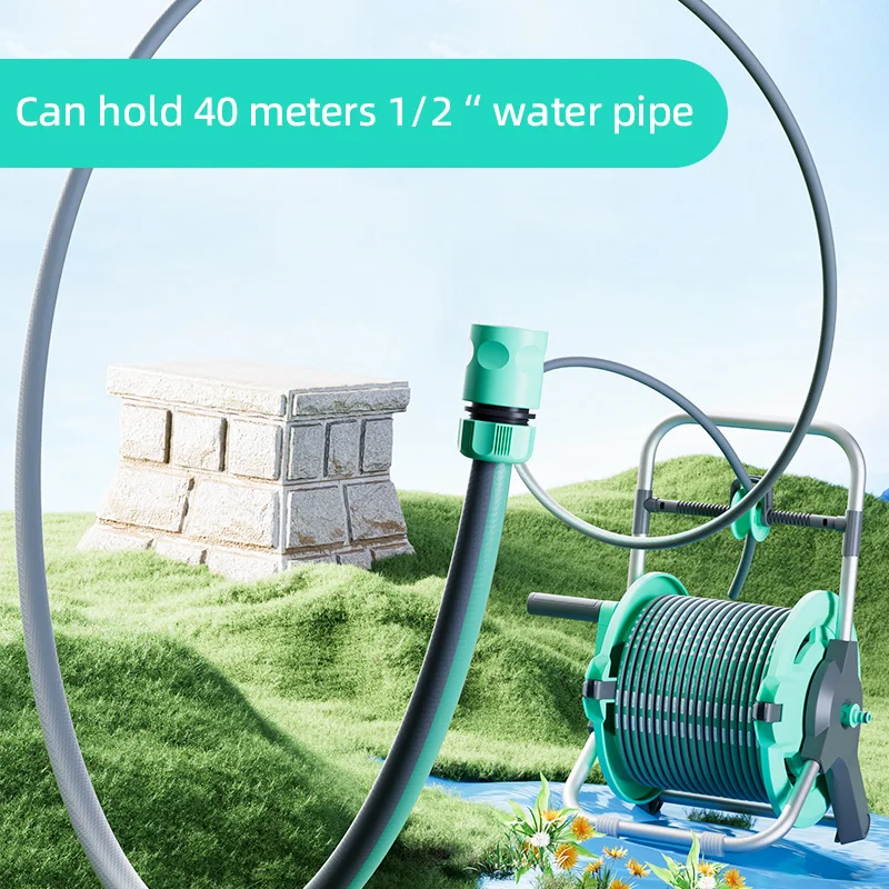 Retractable Automatic Heavy Duty Hose Pipe Roller  Water Mobile Garden Water Pipe With Micro Hose Reel  Garden Hose Pipe Reel