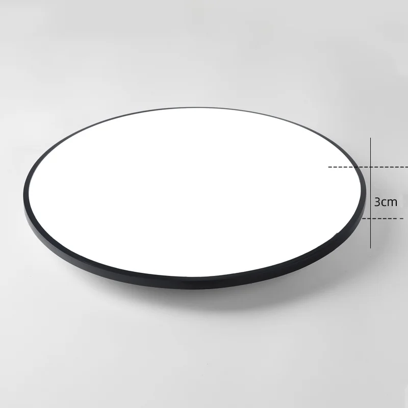 Morden Black Study Balcony Bedroom Room Light Round Mounted Indoor Slim Led Ceiling Lamp Plastics Led Tri-proof Light