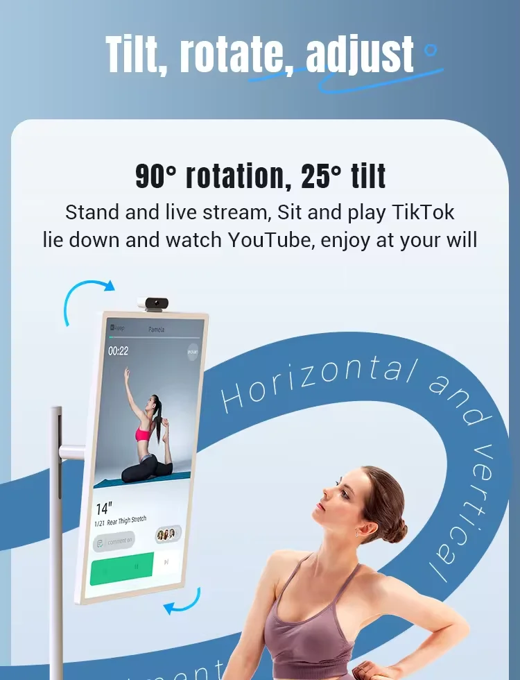 32 Inch  Movable TV Home Entertainment FHD LCD Wireless Touch Screen RK3399 Monitor Android Tablet Android 12 OS