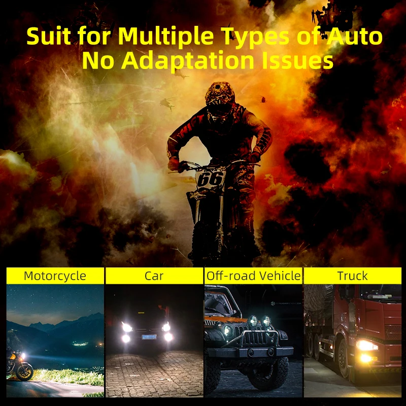 ODM Motorcycle Lighting System Mini Driving Light 16000lm 50W Luce LED Motos Car Accessores Lamp Sorot Motorcycle LED Headlight