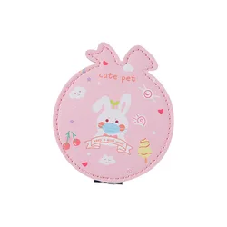 2023 Cartoon Lovely Two-sided Foldable Mirror Espejo De Maquillaje Plastic Makeup Mirror Girly Princess Kitty Cat Mirror