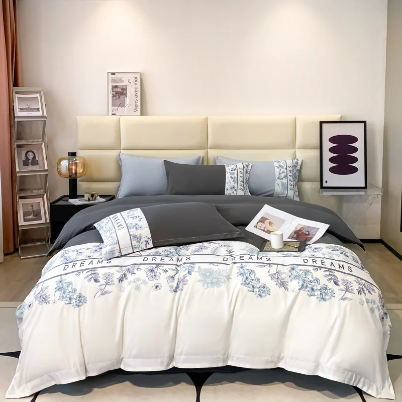 New Designs Bedsheet Sets Washing cotton High quality Duvet cover bedsheet set Printed embroidery Bedding Set Factory Price