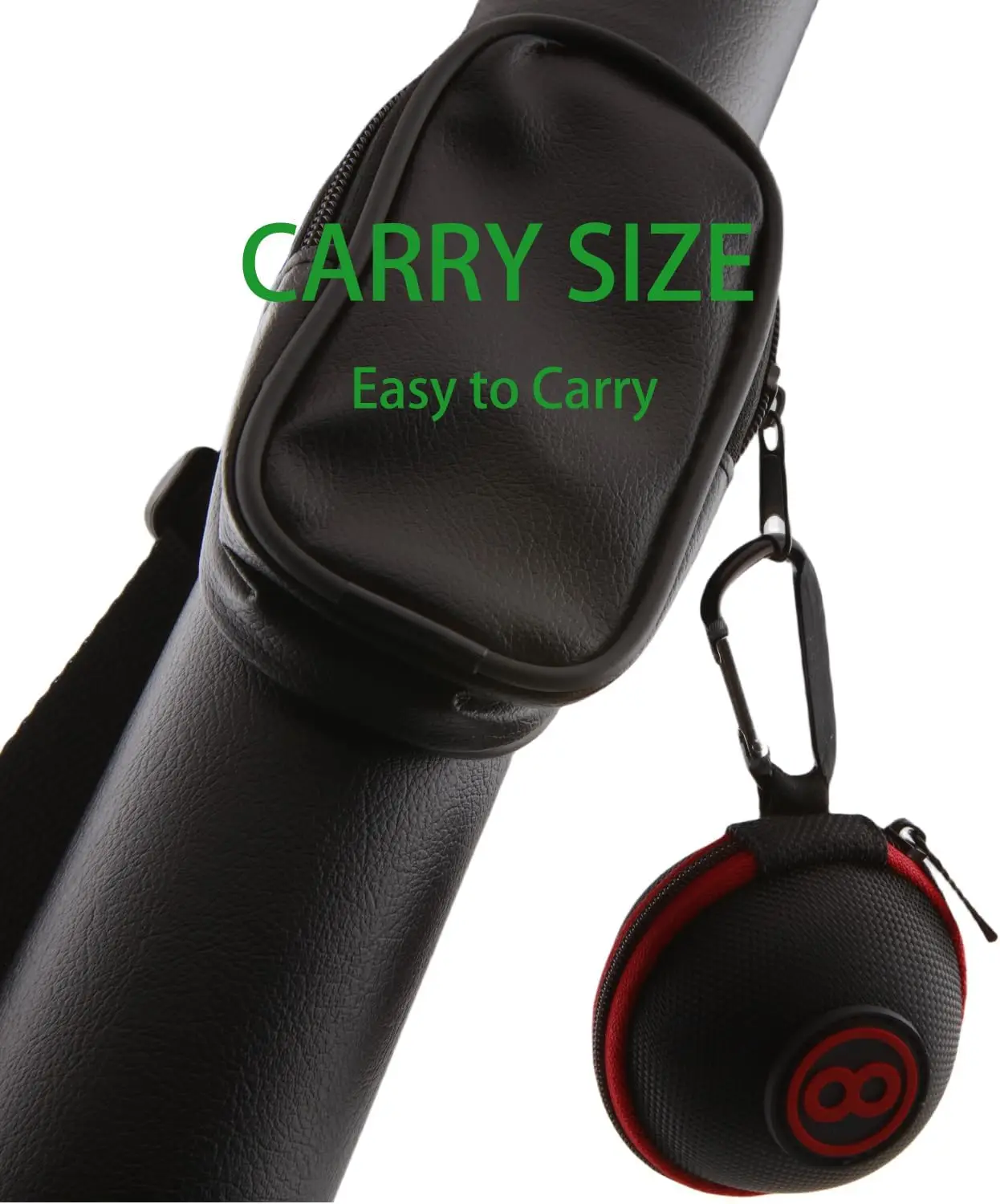 Clip-on Billiard Cue Ball Case  for Billiard Balls Training and Pool 2.24in Billiard Carrying Case Cue Ball Bag bowling Bag