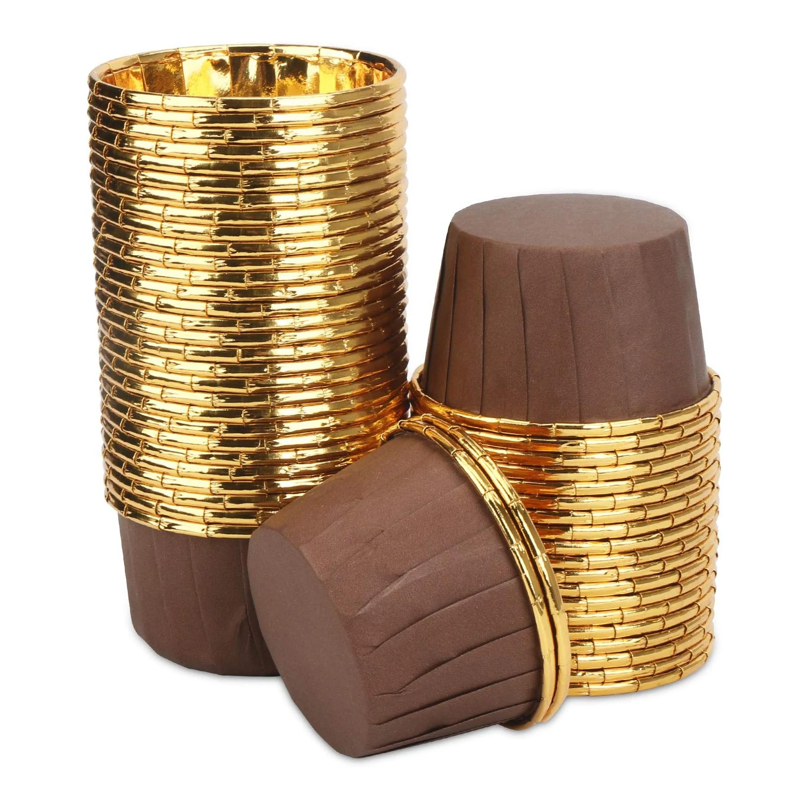 Wholesale Custom Logo Printed Mini Aluminum Foil Cupcake Cups  Little Pudding Cups Fancy Paper Muffin Liners For Party Favor