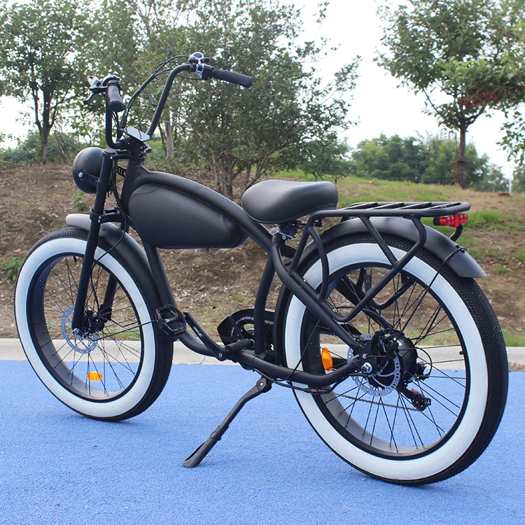Cheetah Cafe Racer Ebike 26 Inch Fat Tire Mtb Hydraulic Disc Brake Electric City Bicycle Chopper Vintage Electric Bike 2024