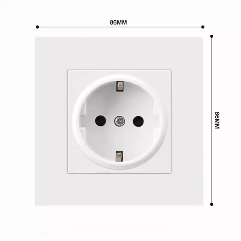 European Switch Socket Panel Type 86 Type 80 German Standard Socket