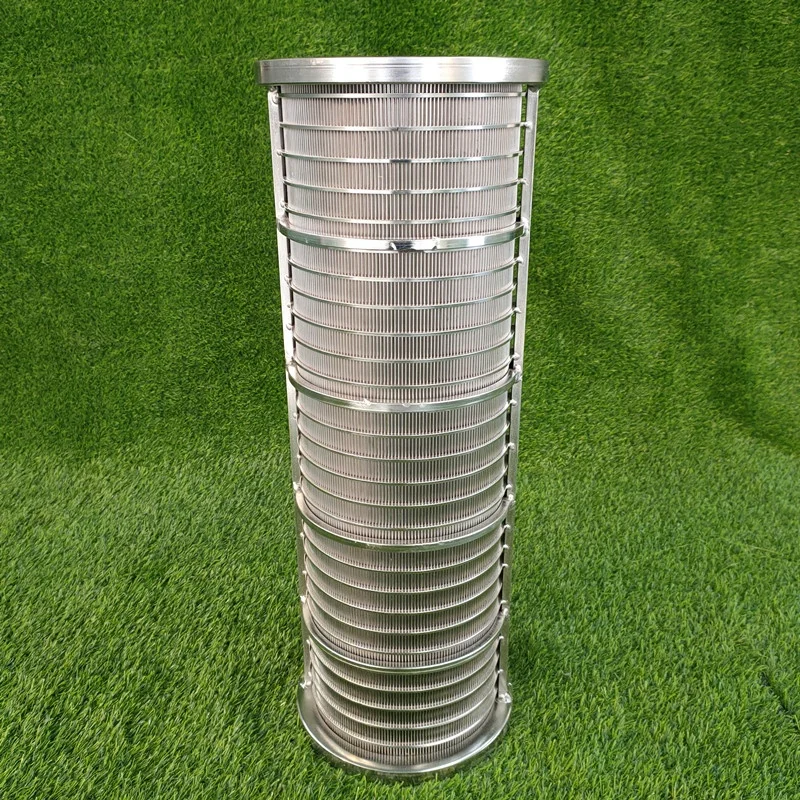 BTOSLOT aquaculture stainless steel 304  fish pond rotating drum filter for koi pond wedge wire screen filter cylinders