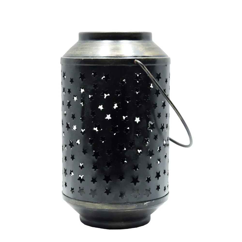 Iron Metal lantern new arrival 2022 antique color lantern candle holder use for light decoration
