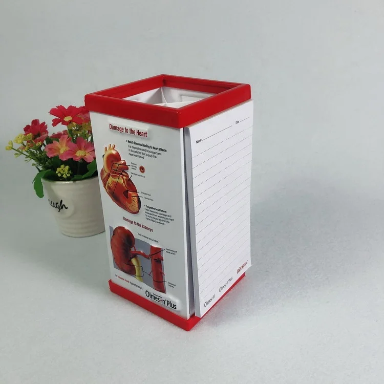 customized 3D plastic PVC pen holder 3D embossed pen holder for Medical promotional gifts