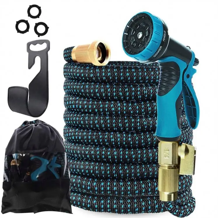 Factory Yod Yognkang Longyingfei 100Ft 50 Feet 100 15M Latex Rubber Brass 50Ft Expandable Garden Water Hose