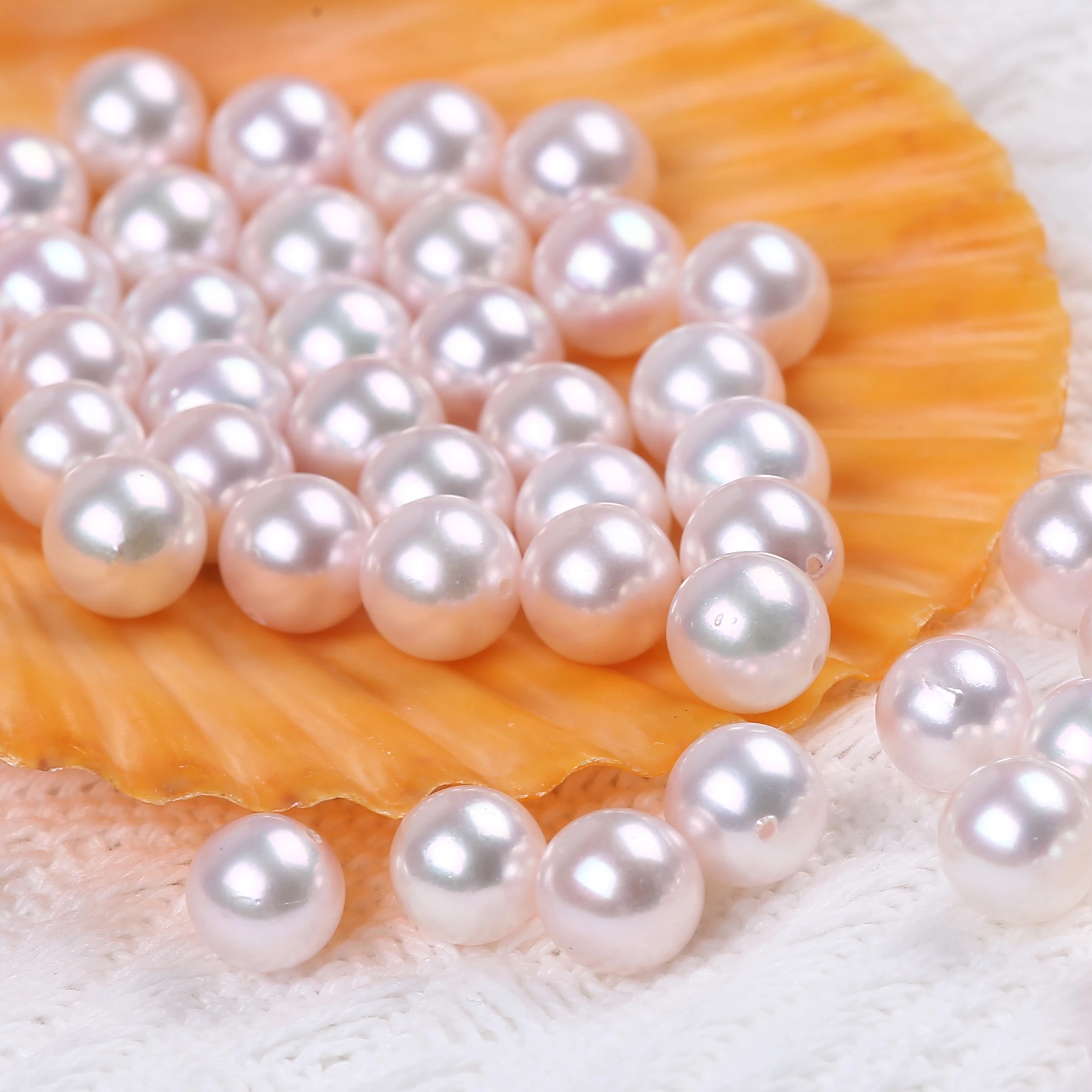 High quality Saltwater Real Akoya Round Loose Pearl Beads