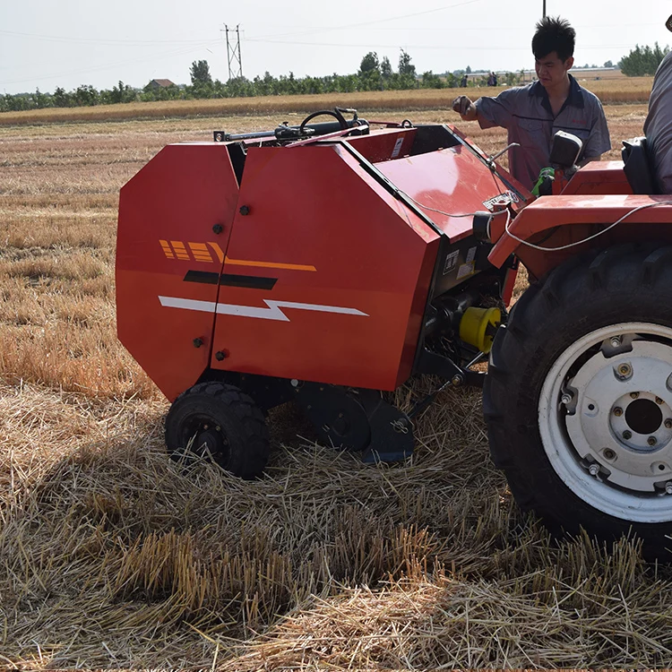 Fully Automatic Big Round Baler Farm Silage Hay Packing Machine Hot Sale Mini Round Hay Baler Price Small Hay Baler Tractor