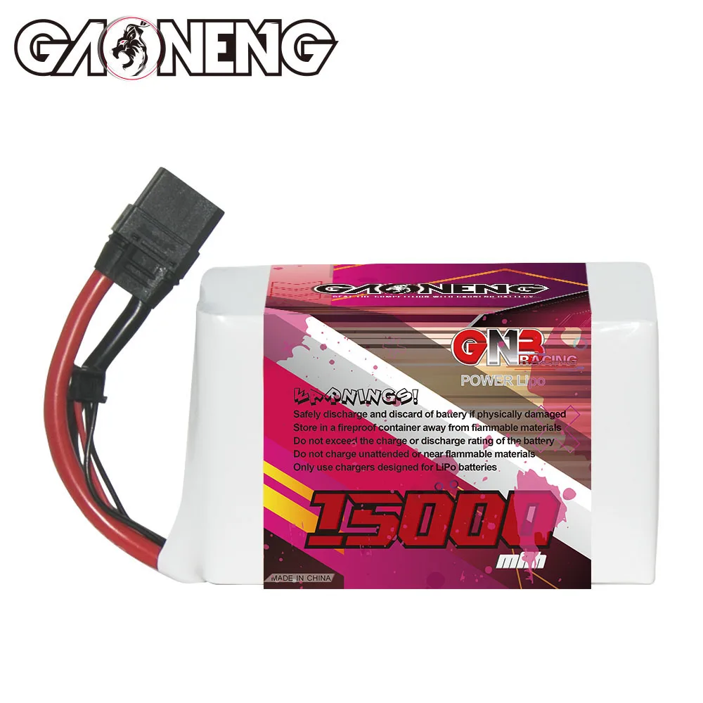 GNB GAONENG 1500mAh 15AH 2S 7.4V 200C XT90 RC LiPo Battery RC Car Drag Racing Drag Pack Soft Pack High Power Fast Speed