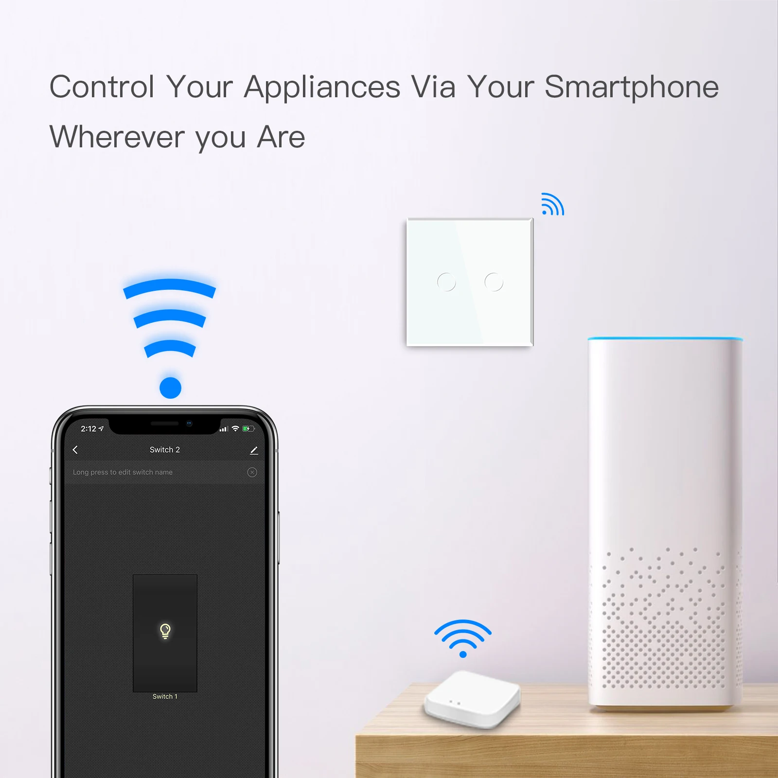  smart home solutions system wifi zigbee 1 Gang wall touch light