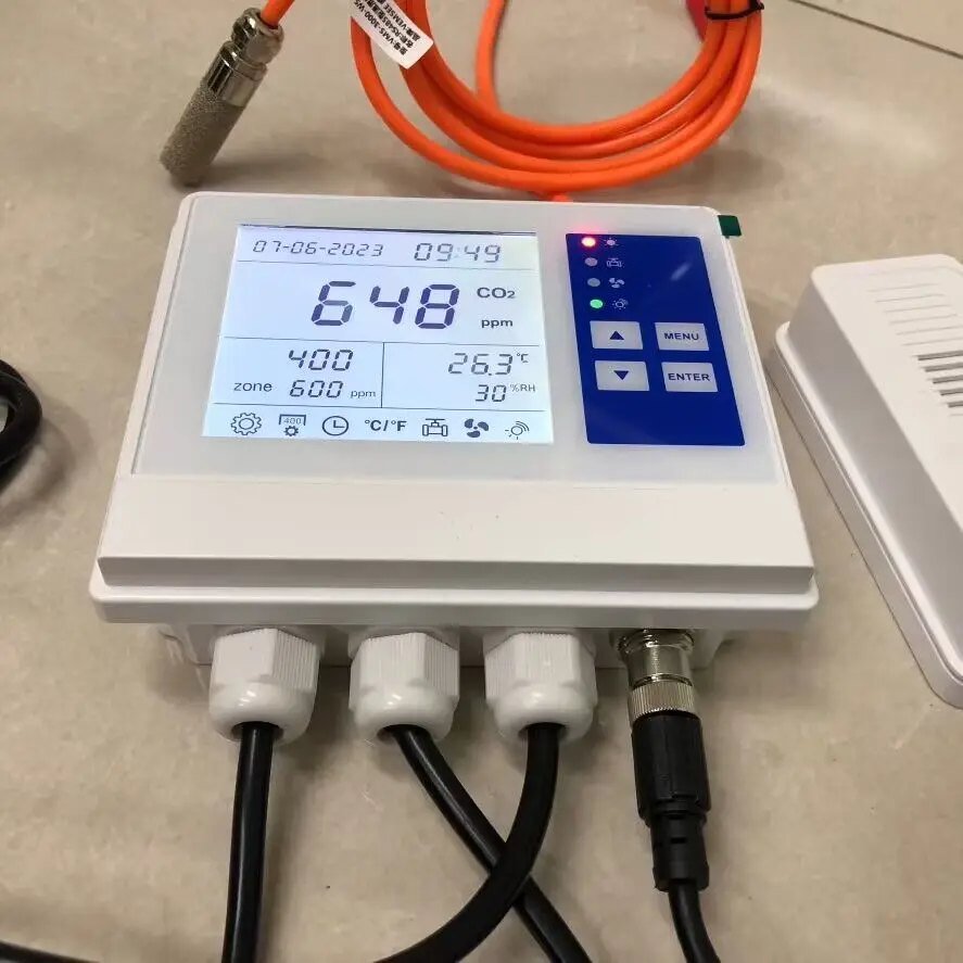 Wireless Controller for CO2-Temp-Humidity in grow rooms Day Night carbon controller WIFI CO2 monitor controller for fan valve