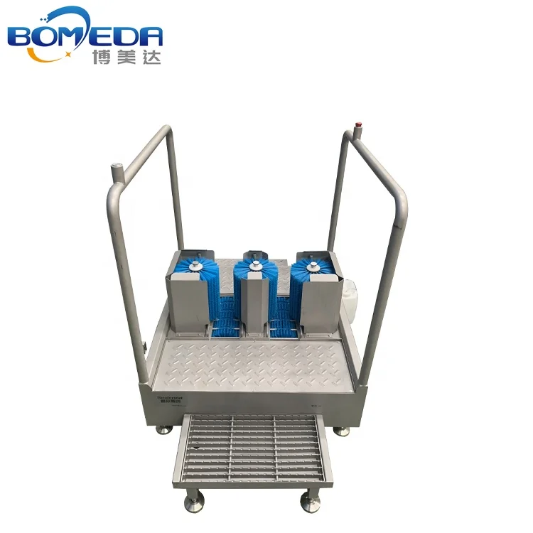 Boot And Shoe Cleaning Machine With Bristles Hygiene Station Auto Shoe Sole Cleaning Machine